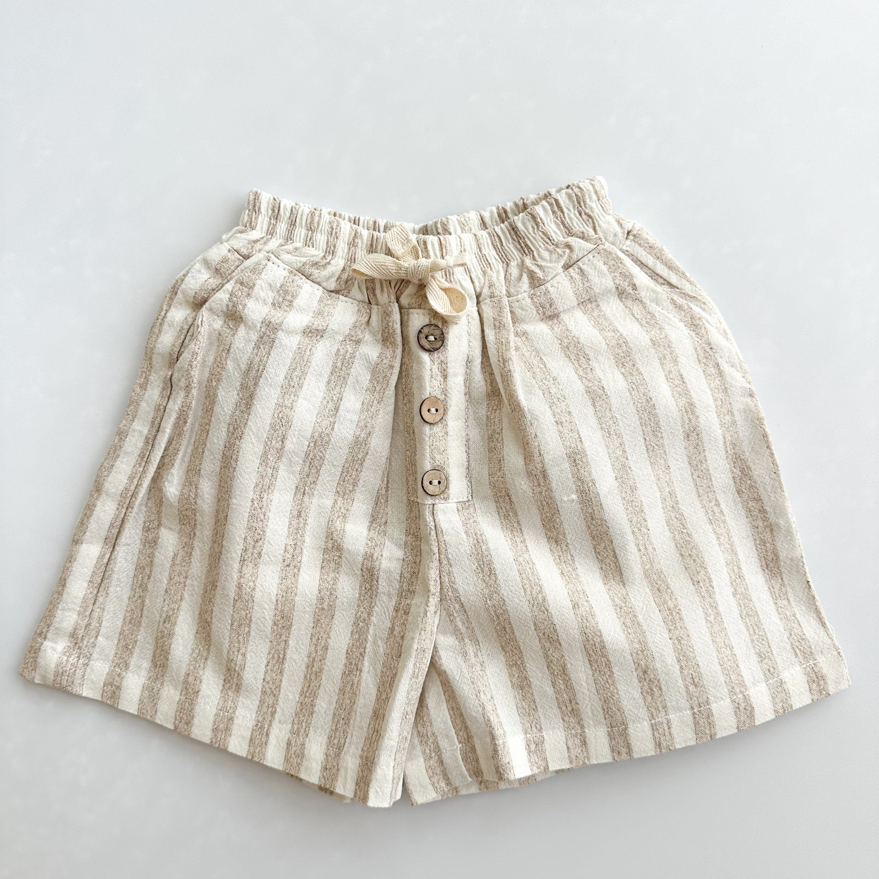 Short coton et lin ELIO beige