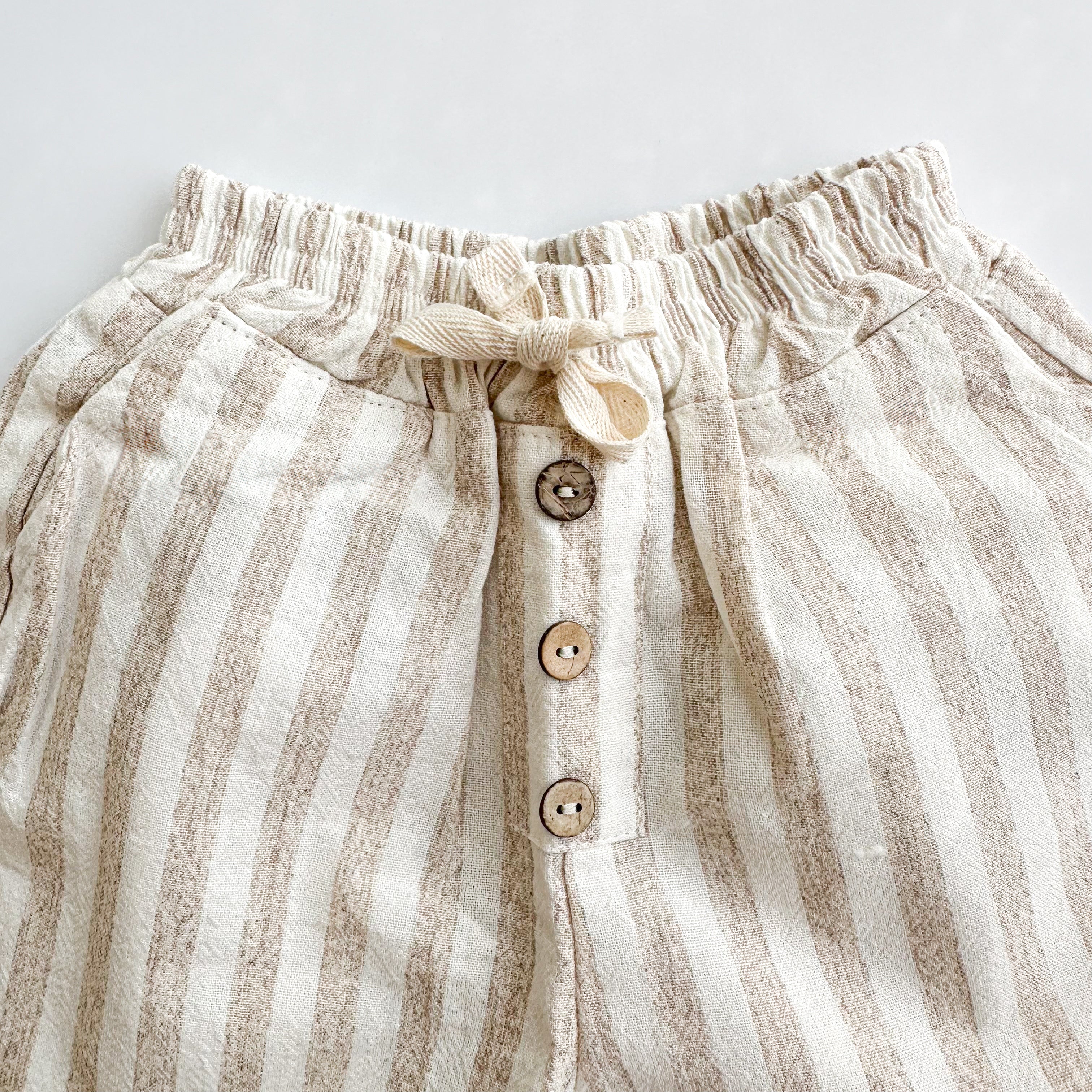 Short coton et lin ELIO beige