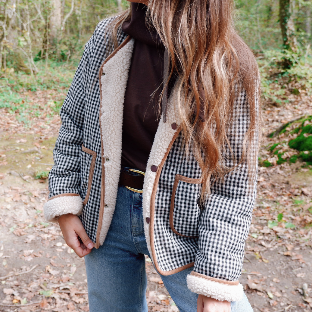 Veste réversible bouclette ADULTE - ANDRÉA