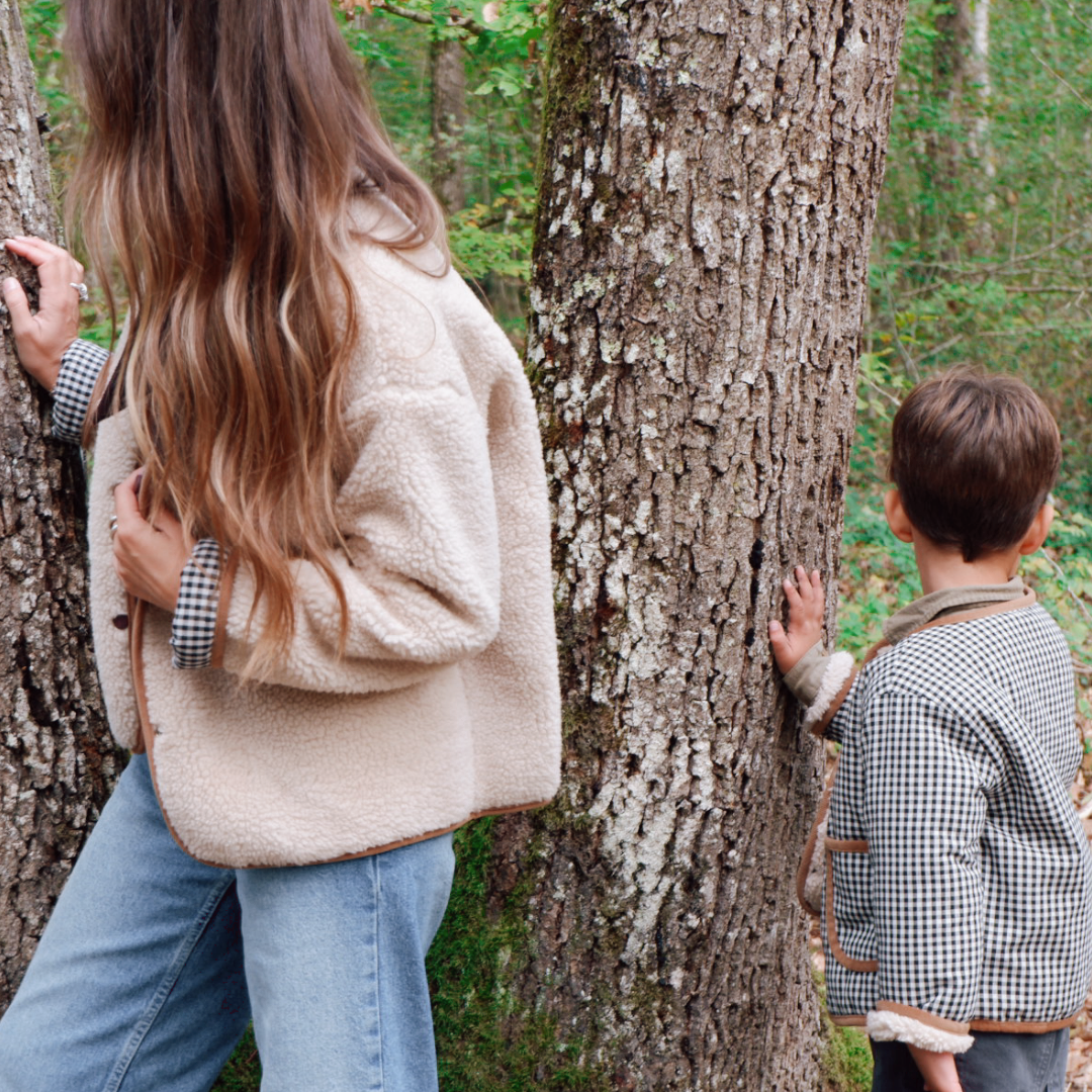 Veste réversible bouclette ADULTE - ANDRÉA