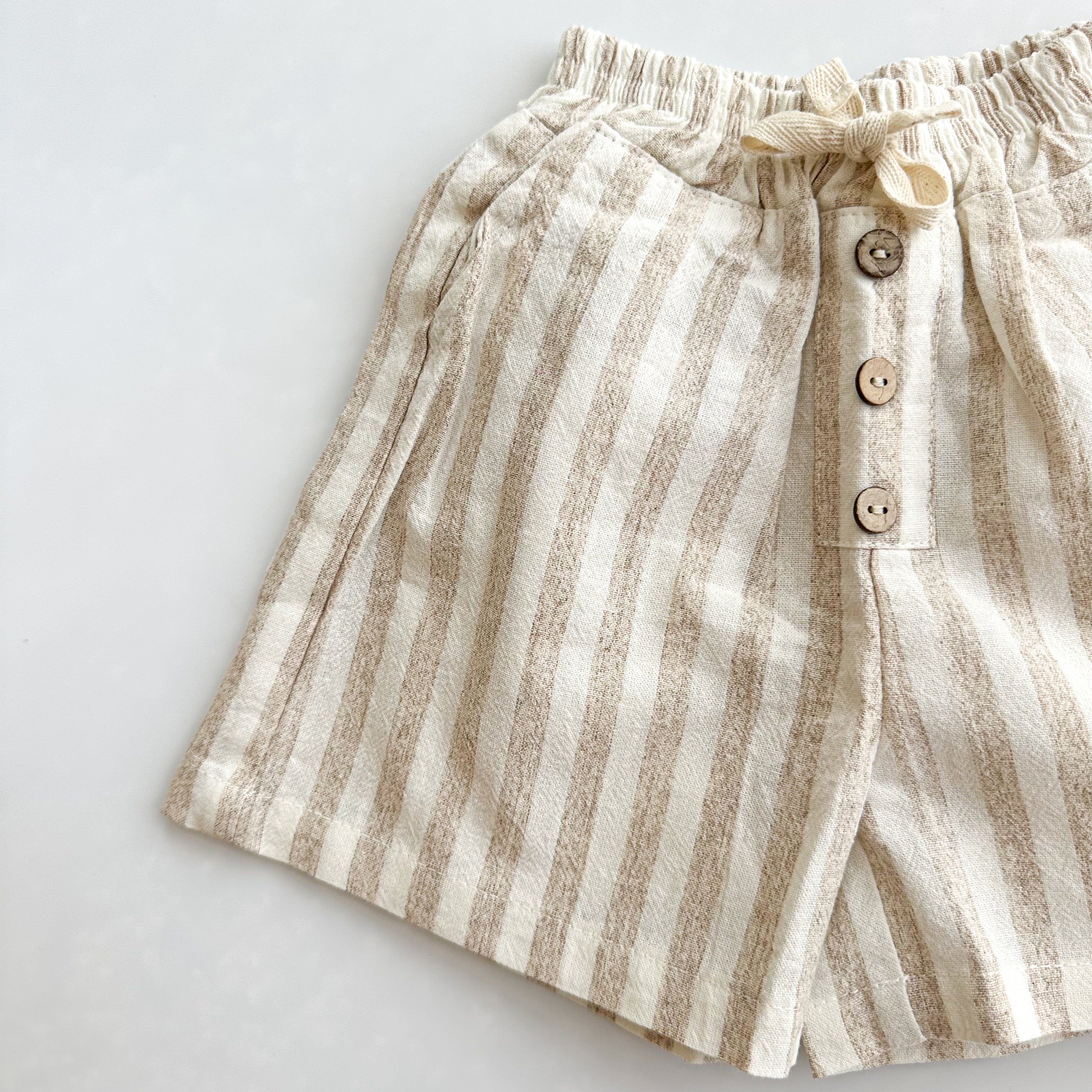 Short coton et lin ELIO beige