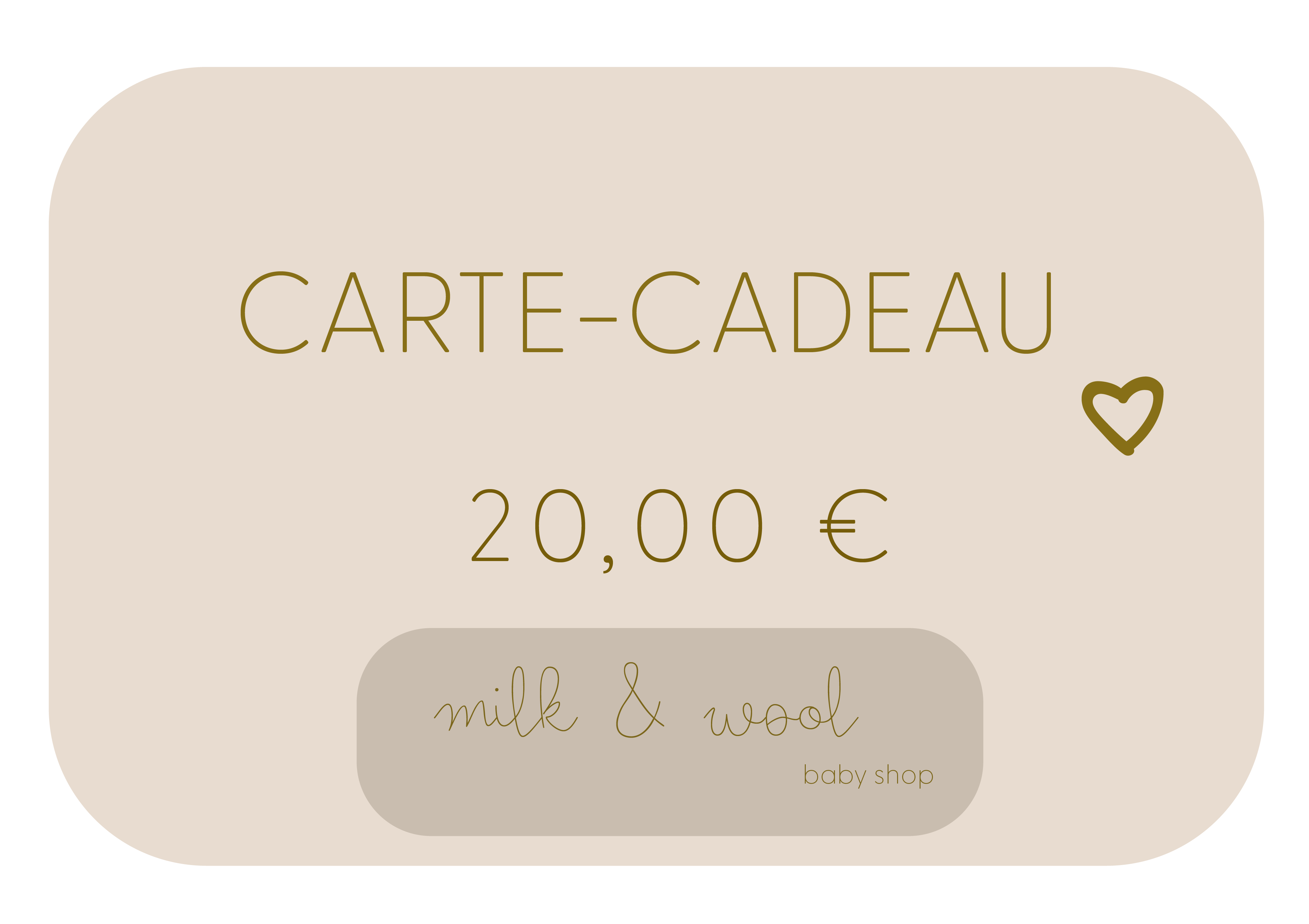 Carte-cadeau Milk and Wool ♡