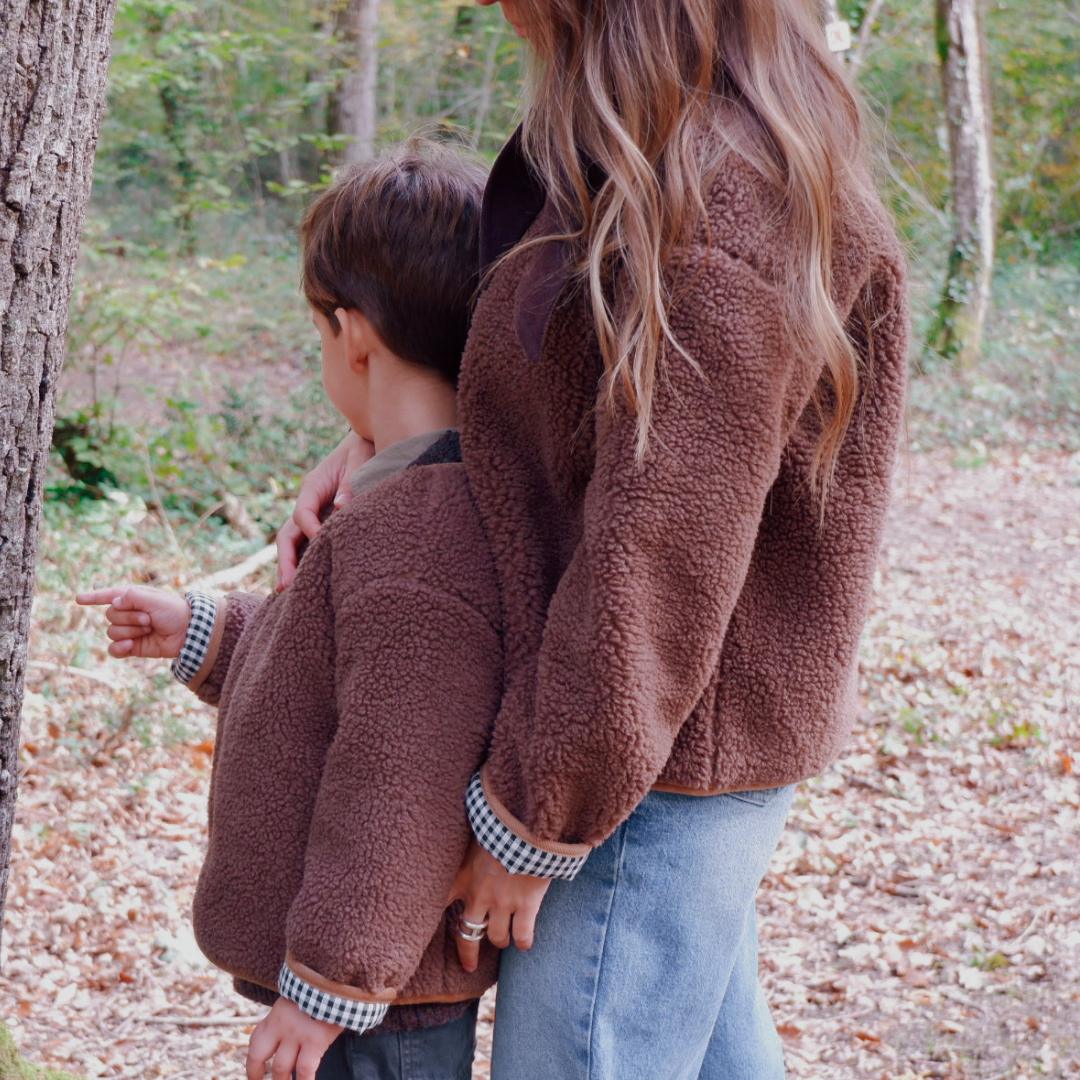 Veste réversible bouclette ADULTE - ANDRÉA