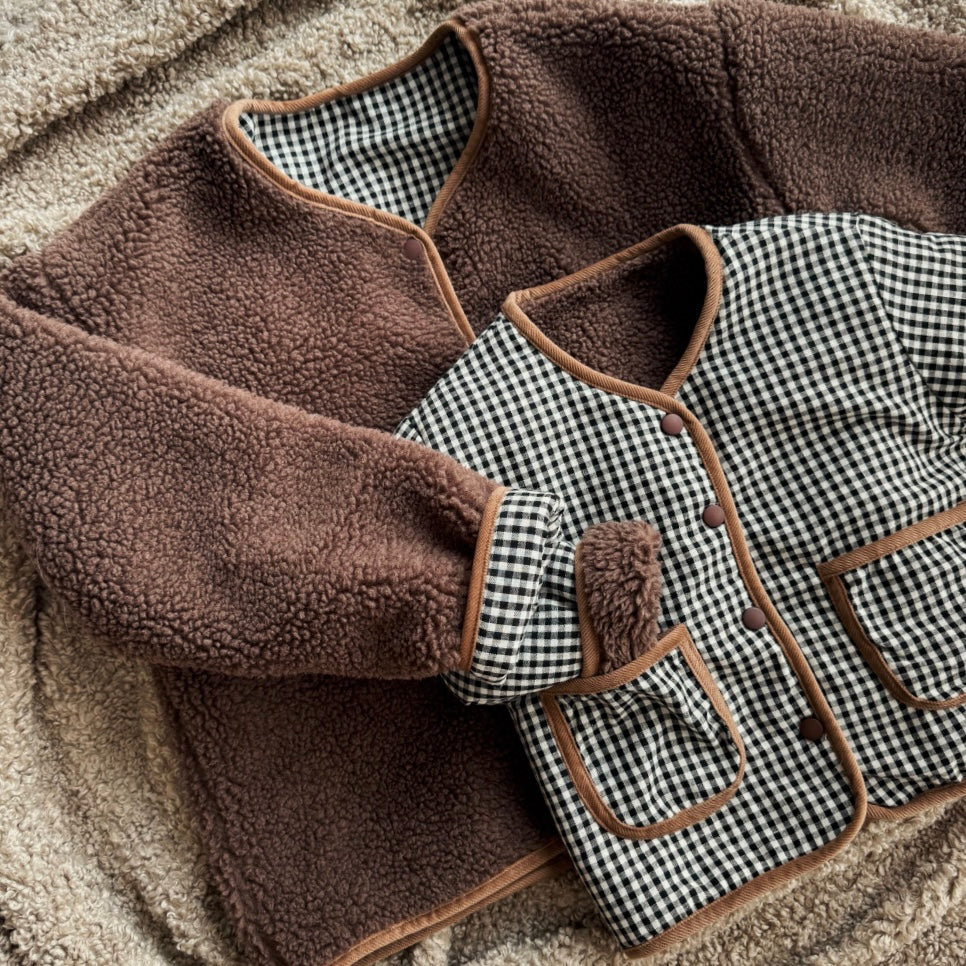 Veste réversible bouclette ADULTE - ANDRÉA